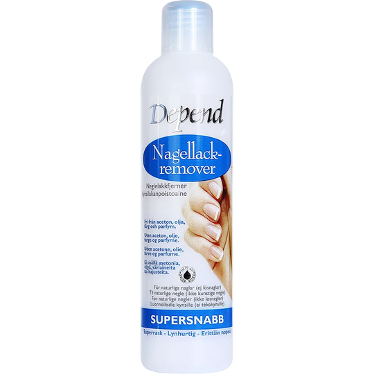 Depend Kynsilakanpoistoaine Erittäin Nopea, 250 ml Depend Kynsilakanpoistoaineet