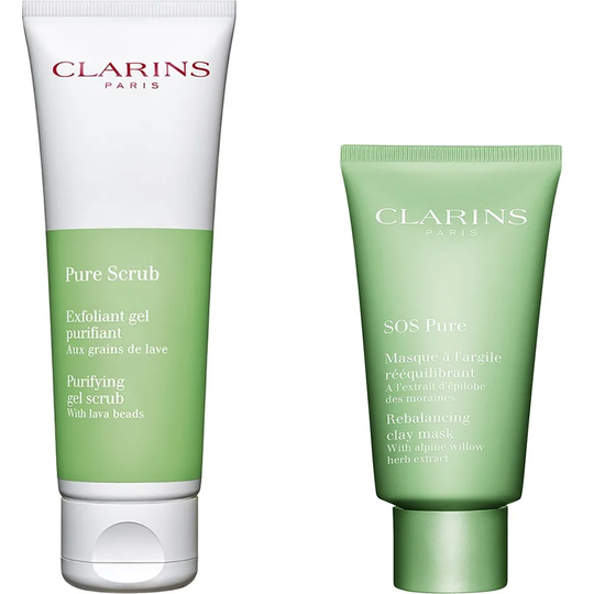 SOS Pure Scrub & Mask, Clarins Ihonhoitopakkaukset