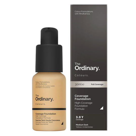The Ordinary Coverage Foundation 30ml - 3.0 Y Medium Dark Yellow