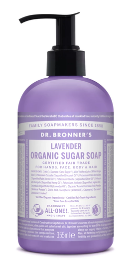 Lavender Organic Sugar Soap 355 ml