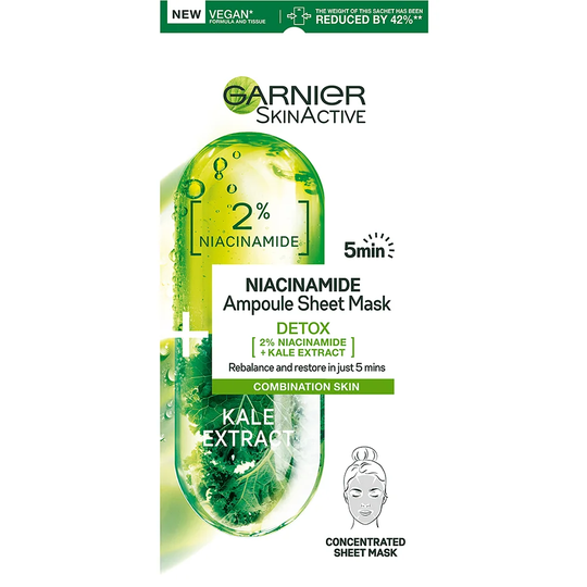 Niacinamide Ampoule Sheet Mask, 15 g Garnier Kangasnaamiot