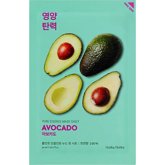 Holika Holika Pure Essence Mask Sheet - Avocado, Holika Holika Kasvonaamio
