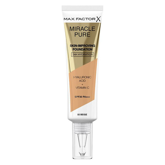 Max Factor Miracle Pure Skin-Improving Foundation 30 ml ─ 55 Beige
