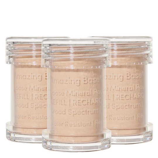 Jane Iredale Amazing Base Refillable Brush 3 Pack Refills - Natural