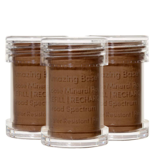 Jane Iredale Amazing Base Refillable Brush 3 Pack Refills - Cocoa