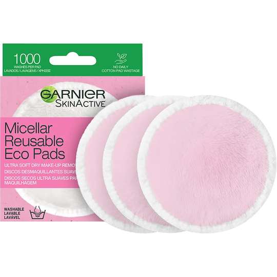 Skin Active Micellar Reusable Eco Pads, 3 st Garnier Ihonhoitolaitteet
