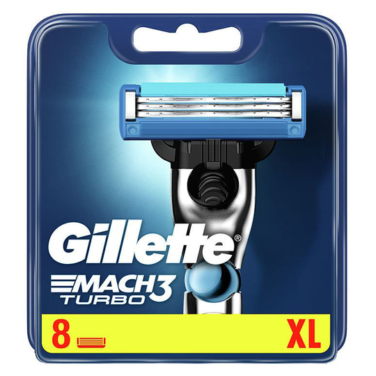 Gillette Mach3 Turbo Men's Razor Blade Refills 8 kpl