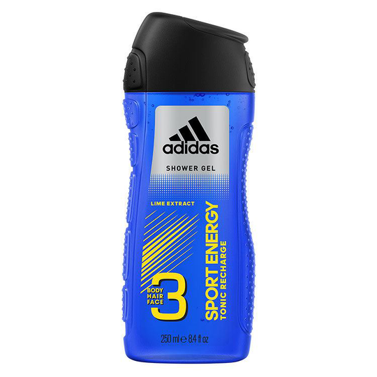 Adidas Sport Energy 3-In-1 Body, Hair And Face Shower Gel 250 ml