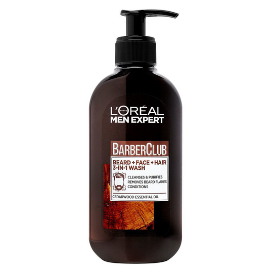 L'Oréal Paris Men Expert Barber Club Beard + Face + Hair 3-In-1 Wash 200 ml