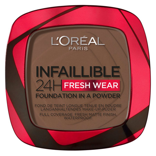L'Oréal Paris Infaillible 24H Fresh Wear Foundation In A Powder 9 g - 390 Ebony