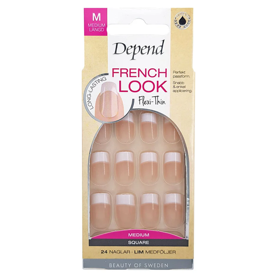 French Look Beige Square Medium, Depend Tekokynnet