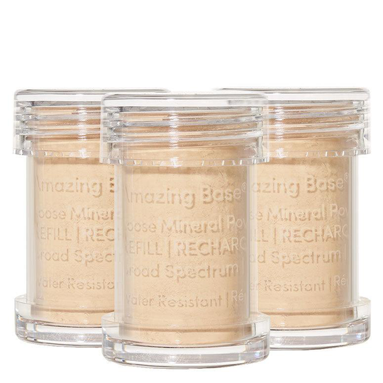 Jane Iredale Amazing Base Refillable Brush 3 Pack Refills - Satin
