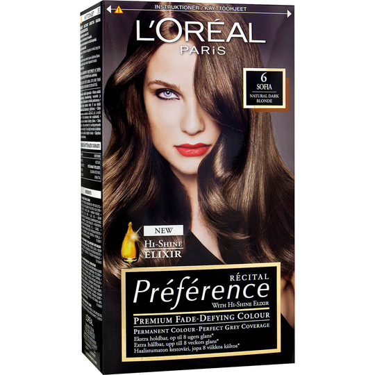 Récital Préférence 6 Sofia Mörkblond, L'Oréal Paris Hiusvärit