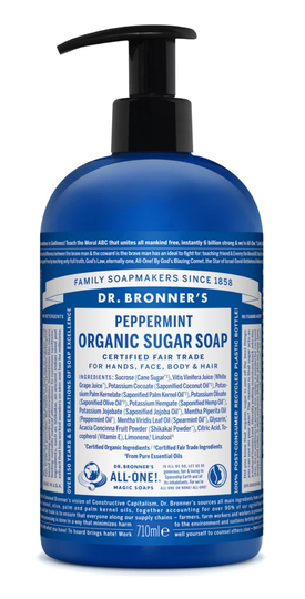 Peppermint Organic Sugar Soap 709 ml
