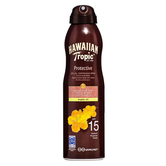 Hawaiian Tropic Protective Dry Oil Continuous Spray SPF 15 177ml