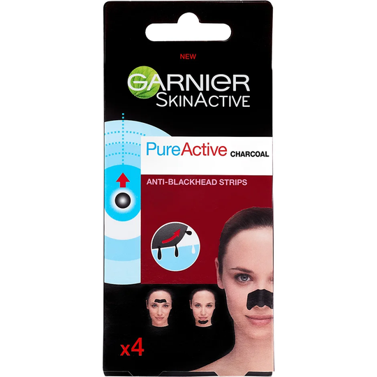 Skin Active Pure Active Anti-blackhead strips, 4 st Garnier Kasvojen puhdistus