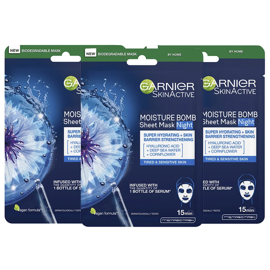 Moisture Bomb Sheet Mask Night, Garnier Ihonhoito