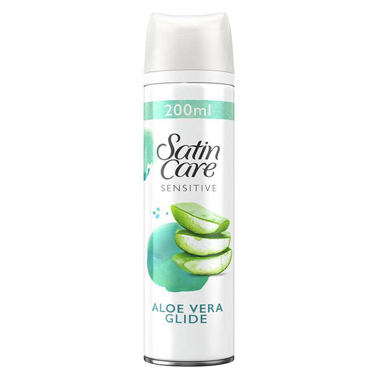 Gillette Venus Satin Care Shaving Gel Sensitive Aloe Vera Glide 200 ml
