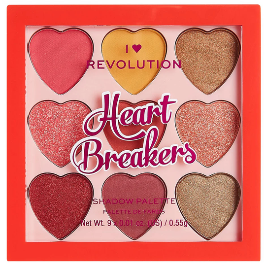 I Heart Heartbreakers Courage Eyeshadow Palette, Makeup Revolution Luomiväri