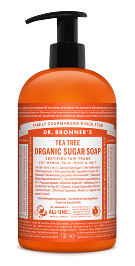 Tea Tree Organic Sugar Soap 709 ml