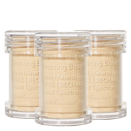 Jane Iredale Amazing Base Refillable Brush 3 Pack Refills - Warm Silk