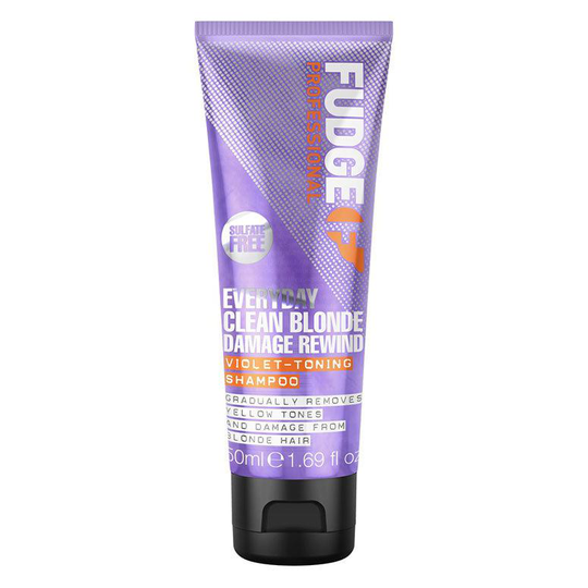 Fudge Everyday Clean Blonde Damage Rewind Violet Toning Shampoo 50 ml