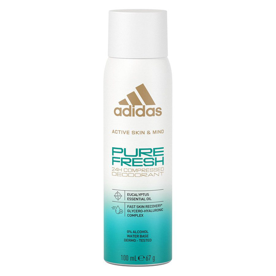 Adidas Pure Fresh 24H Compressed Deodorant 100 ml