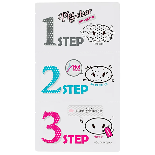 Pig Clear Blackhead 3-Step Kit (No Water), Holika Holika Kasvonaamio