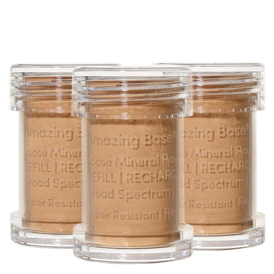 Jane Iredale Amazing Base Refillable Brush 3 Pack Refills - Caramel