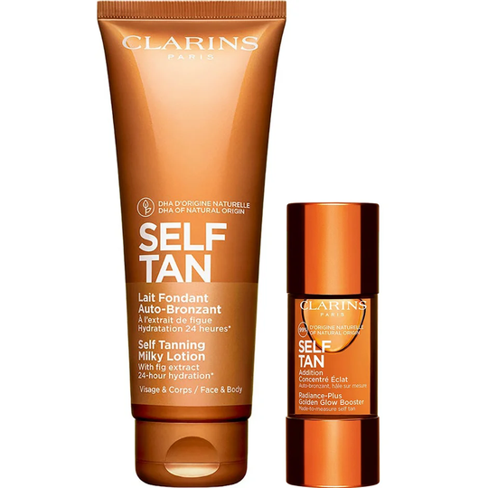 Self Tanning Lotion & Golden Glow Booster, Clarins Ihonhoito