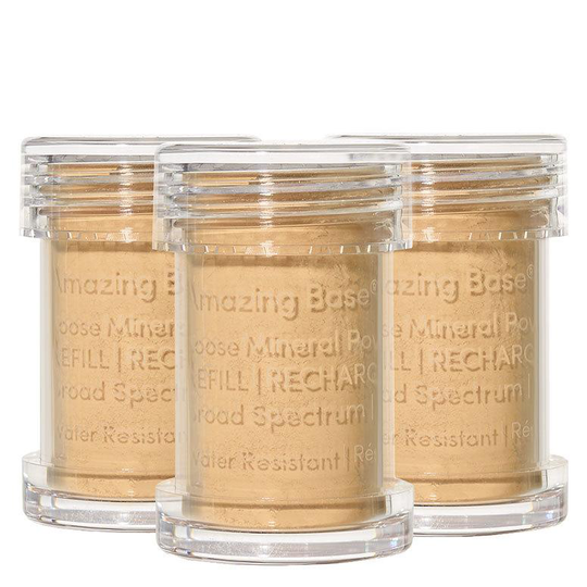 Jane Iredale Amazing Base Refillable Brush 3 Pack Refills - Golden Glow