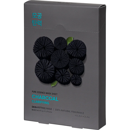 Pure Essence Mask Sheet Pack Charcoal, Holika Holika Kasvonaamiot
