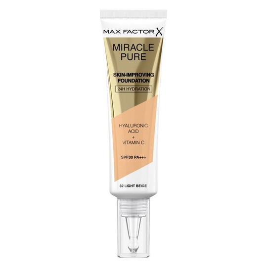 Max Factor Miracle Pure Skin-Improving Foundation 30 ml ─ 32 Light Beige